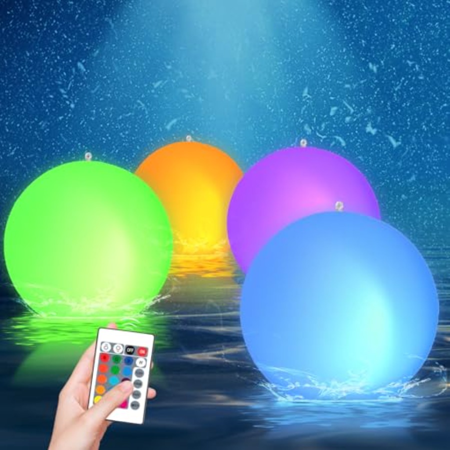 Outdoor Power Pack - Solar Floating Ball Pool Lights 4