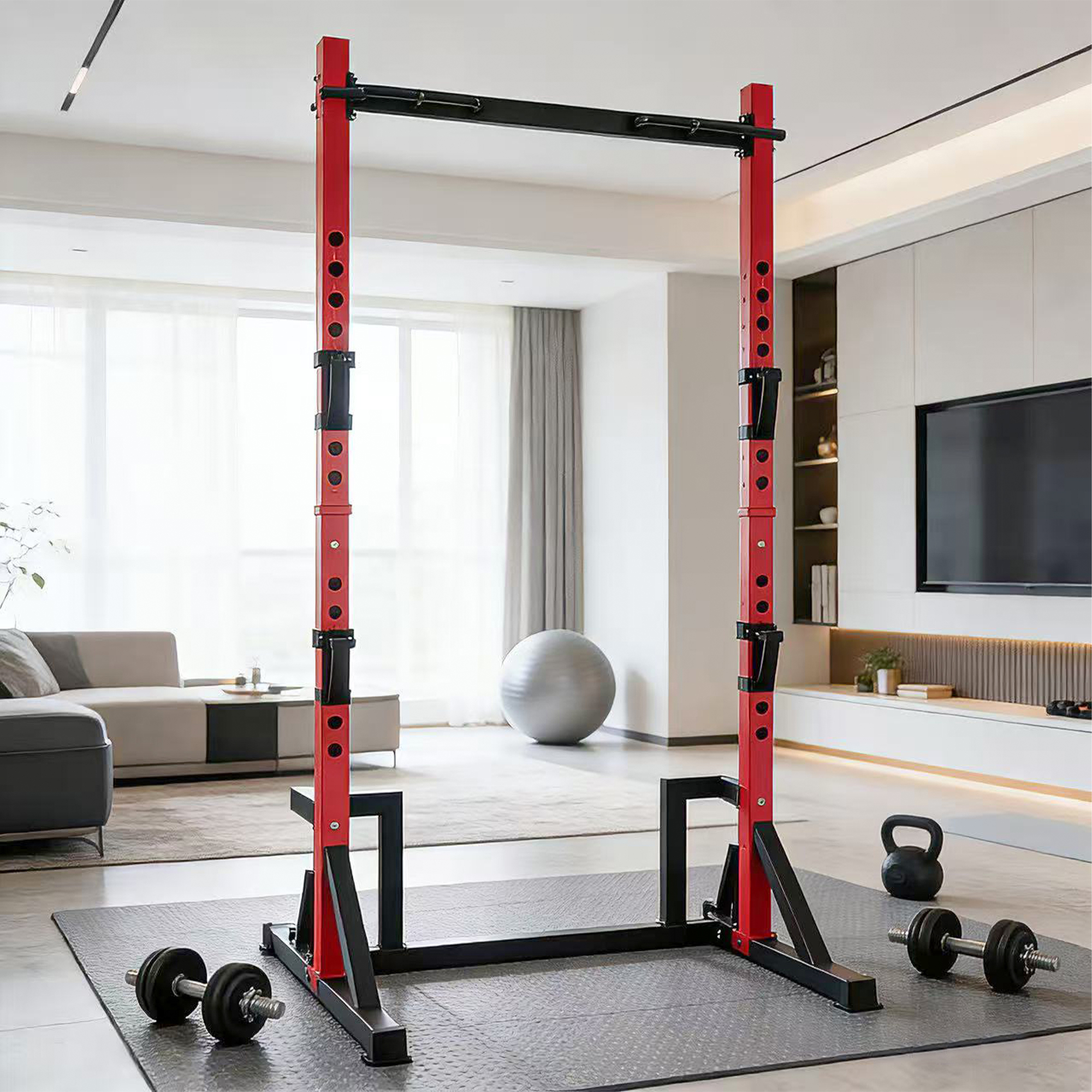 Outdoor Power Bar - KERDOM Multifunction Power Rack with Pull