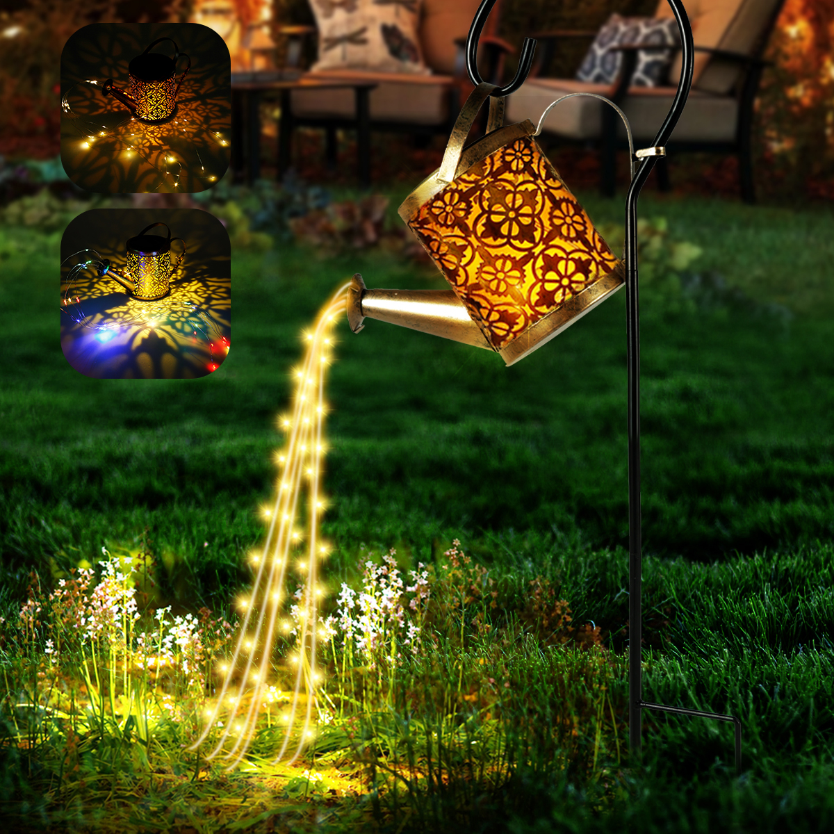 Outdoor Power Post - Solar Lanterns Watering CanOutdoor Watering Can