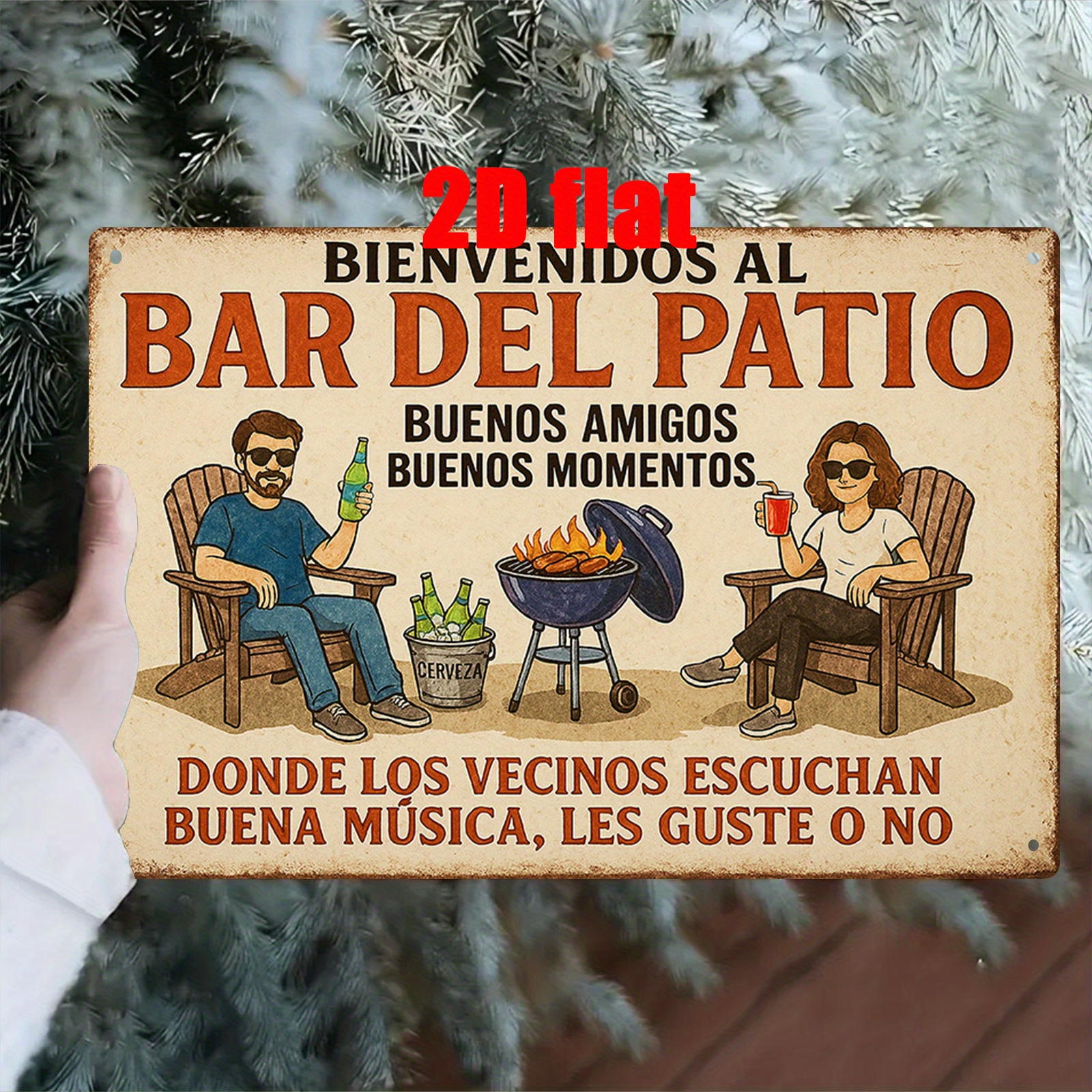 Outdoor Power Bar - , , Metal Wall Sign, Plaque