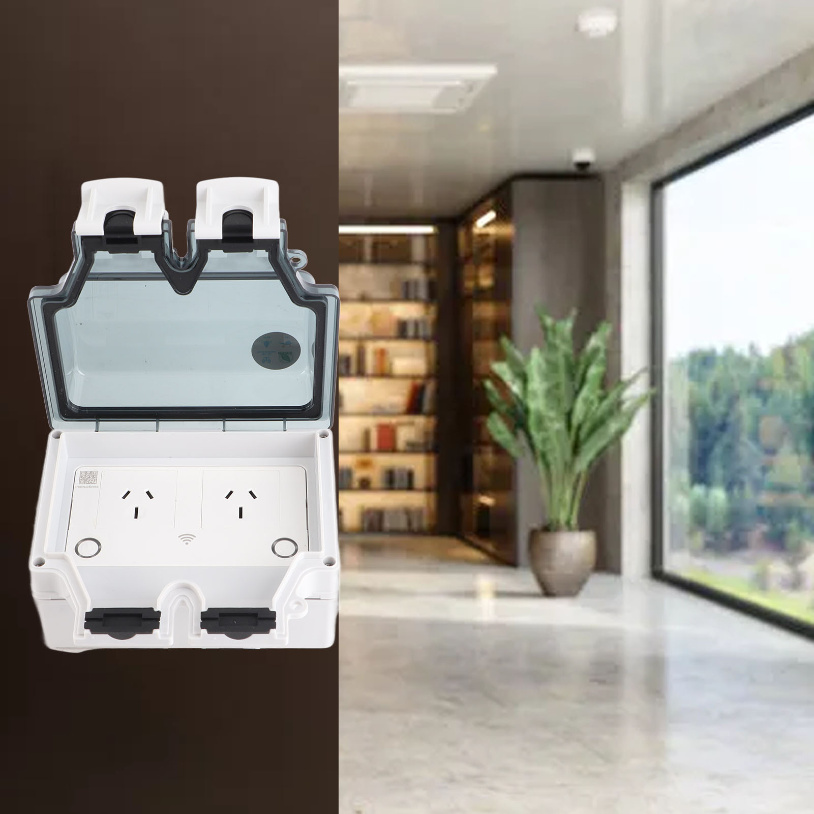 Outdoor Power Outlet - Waterproof Socket WiFi Socket WiFi Intelligent