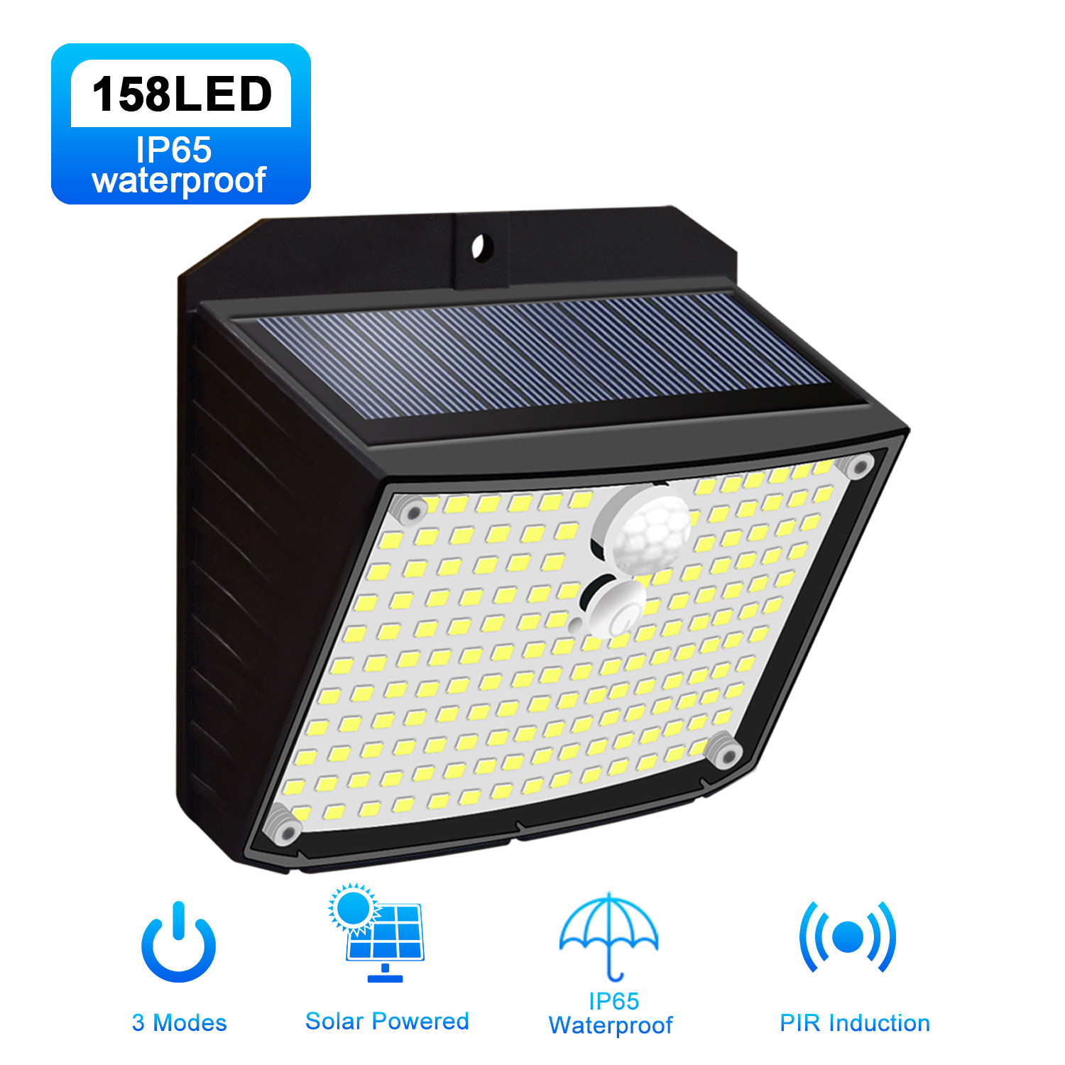 Outdoor Power Post - Solar Lights Outdoor 158 LED Solar