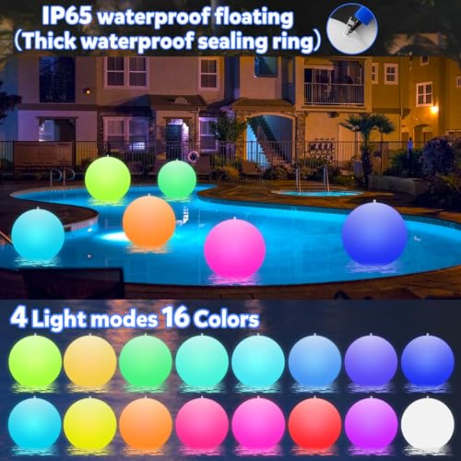 Solar Floating Ball Pool Light - Outdoor Power Pack のレビューと価格