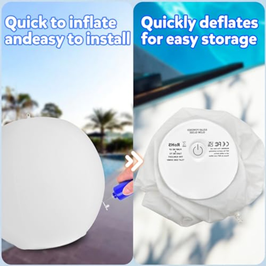 Solar Floating Ball Pool Light - Outdoor Power Pack のレビューと価格