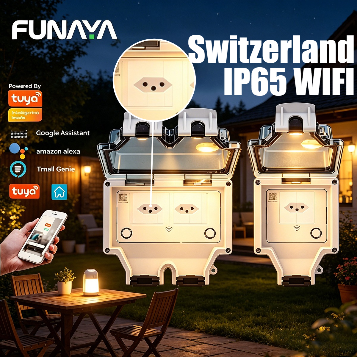 FUNAYA Switzerland Tuya Outdoo - Outdoor Power Outlet Wifi のレビューと価格