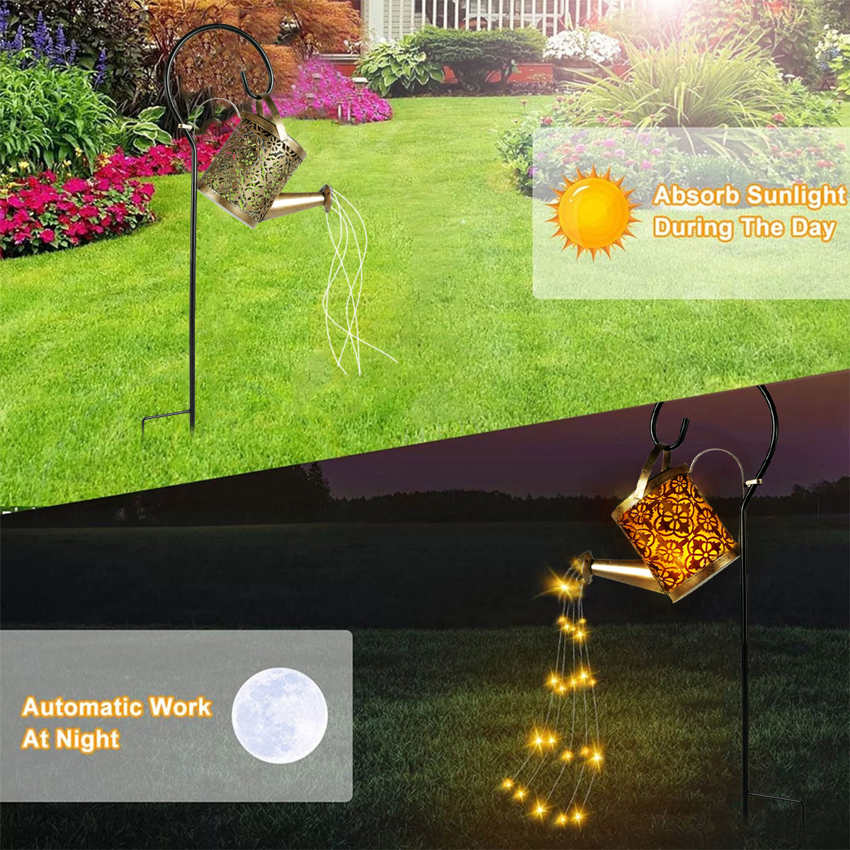 Solar Lanterns Watering CanOut - Outdoor Power Post のレビューと価格
