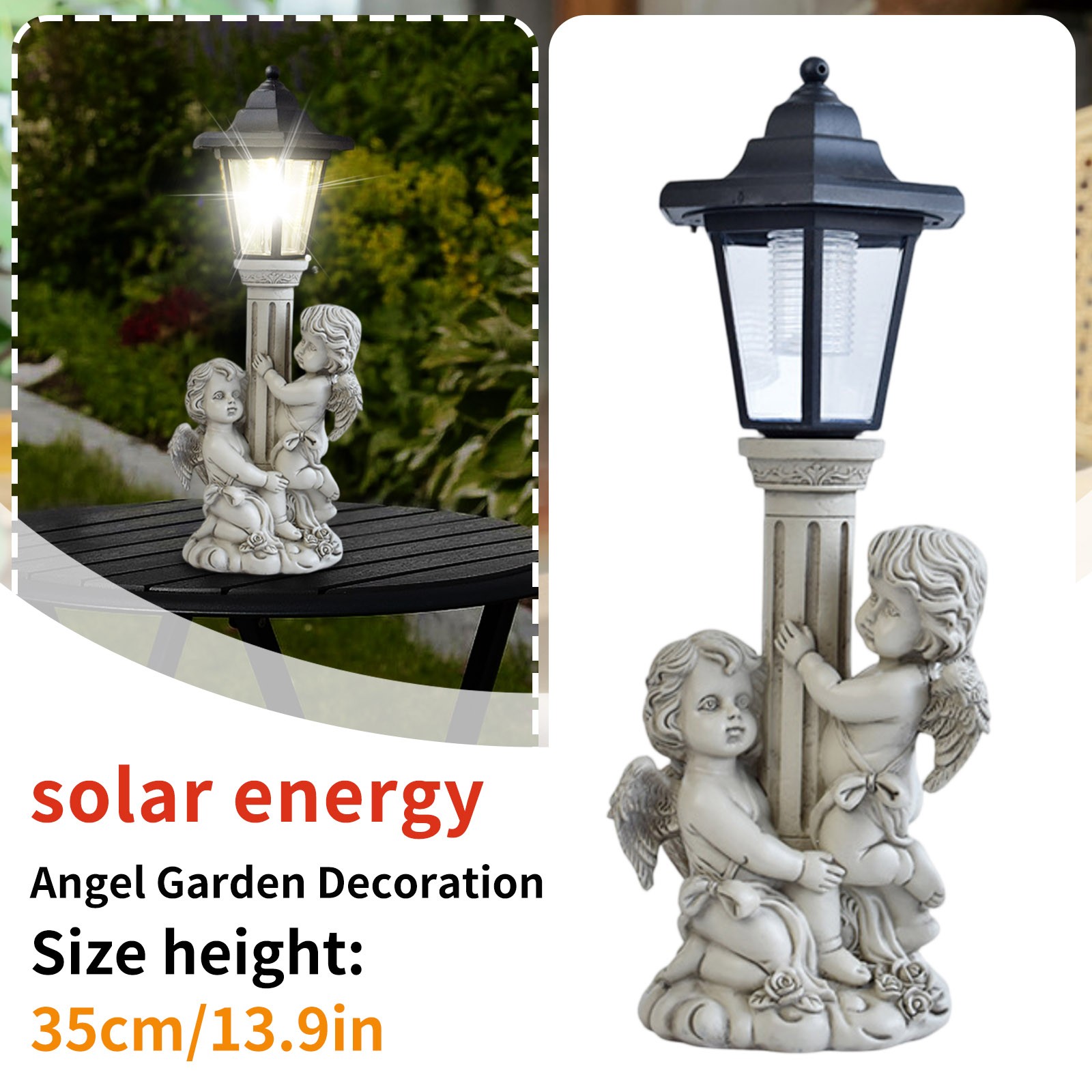 Garden Angel Statue Solar Post - Outdoor Power Post のレビューと価格
