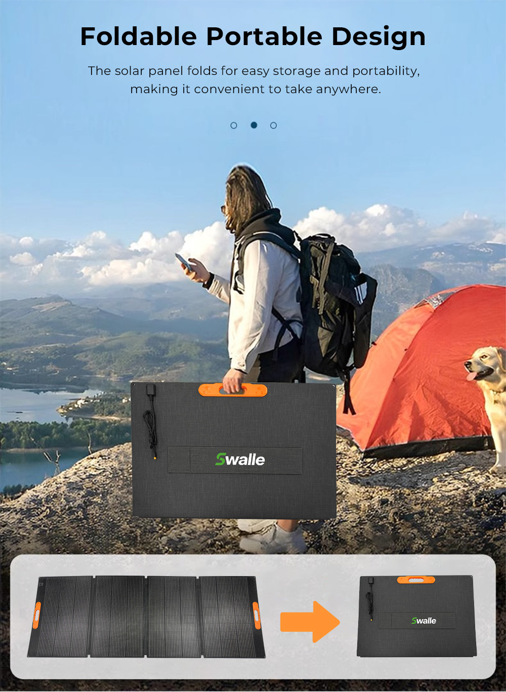 Swalle 420W Portable Solar Pan - Power Outdoor Jackery のレビューと価格