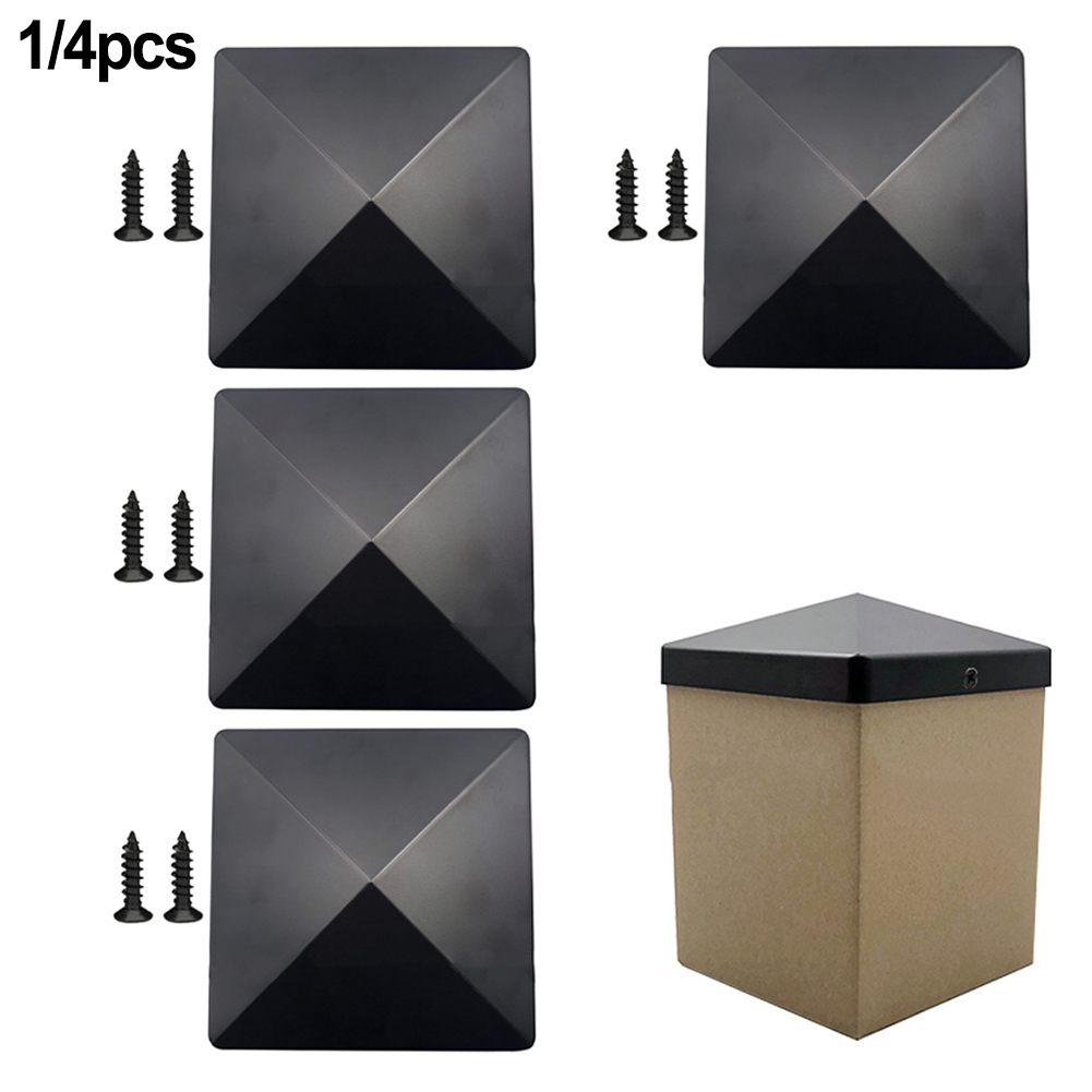 1/4Pcs 4x4 Inch Black ABS Plas - Outdoor Power Post のレビューと価格