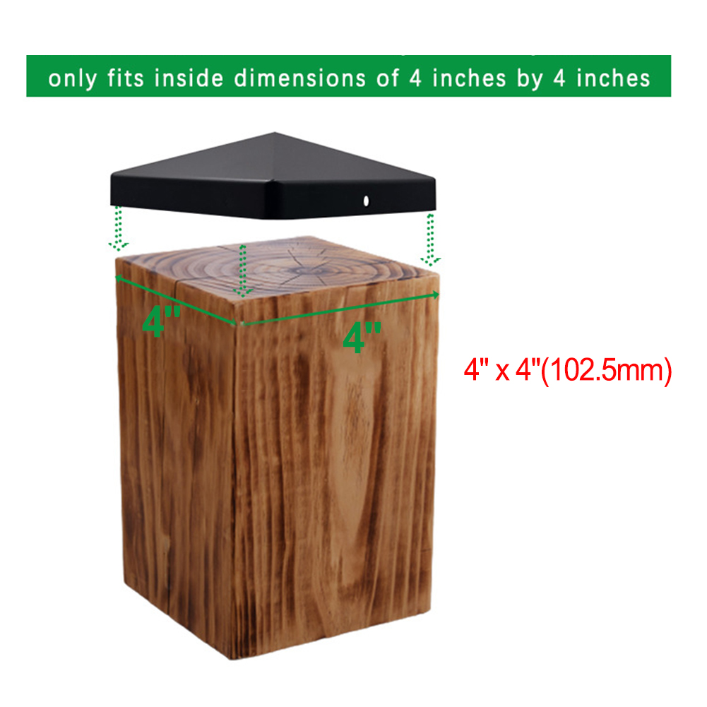 1/4Pcs 4x4 Inch Black ABS Plas - Outdoor Power Post のレビューと価格
