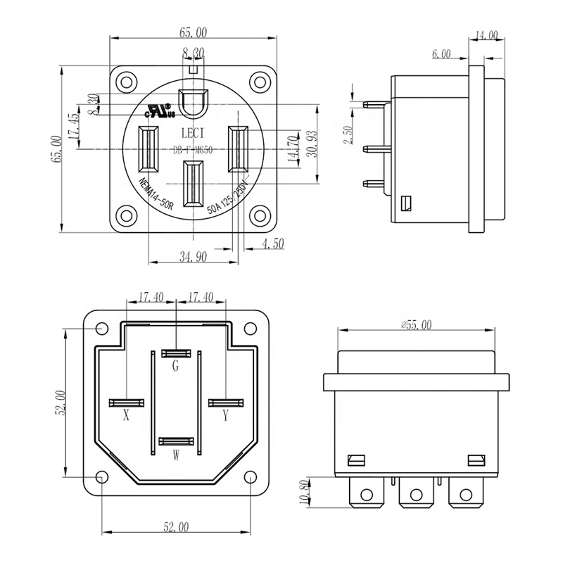 NEMA 14-50R Receptacle 50 Amp  - Outdoor Power Inlet Box のレビューと価格