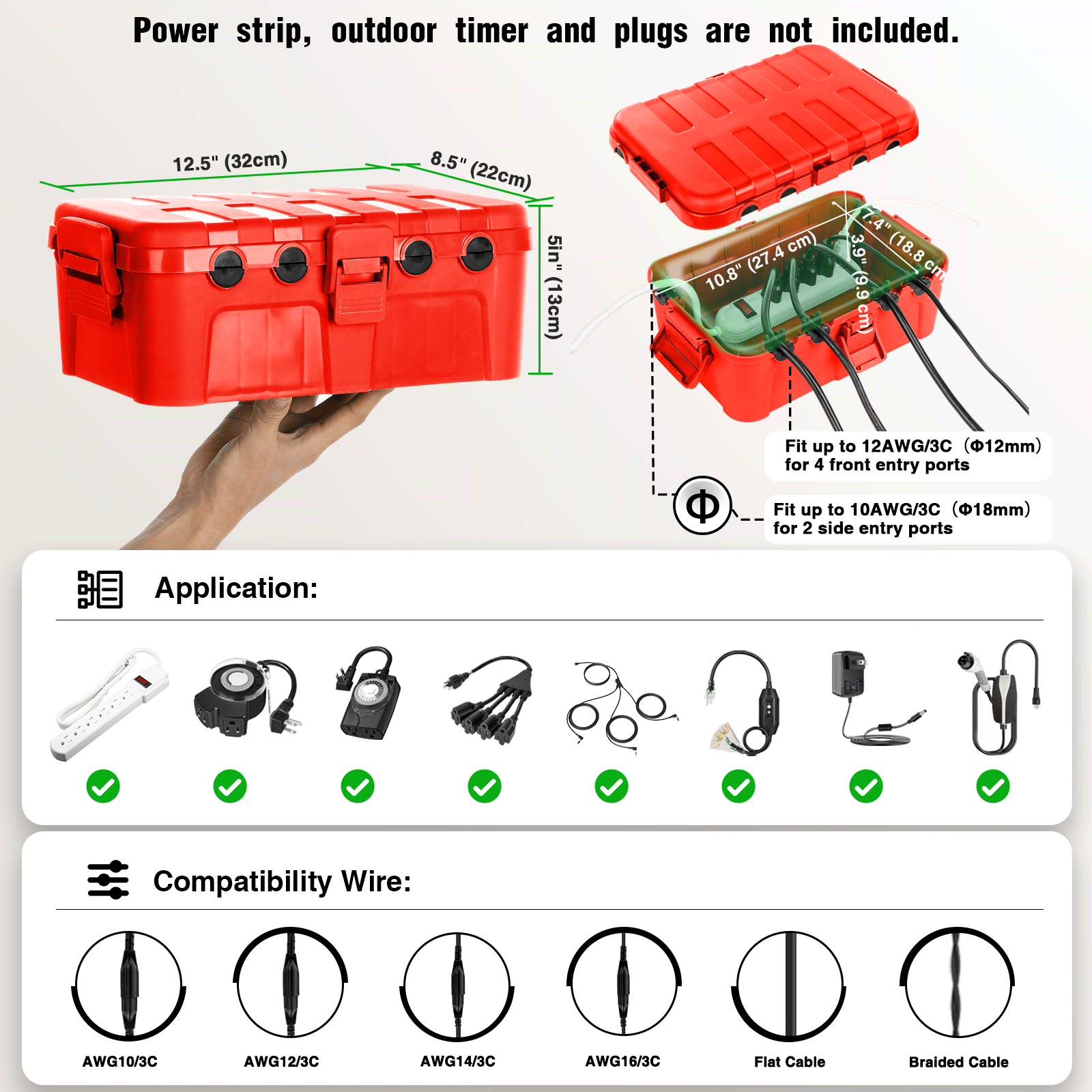 Weatherproof IP54 Outdoor Exte - Outdoor Power Outlet のレビューと価格