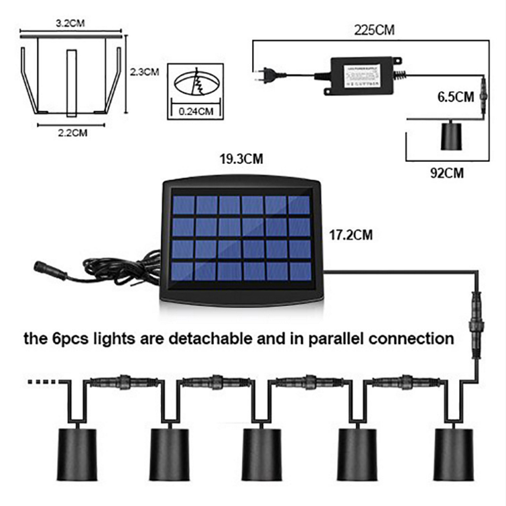 6pcs 8pcs Solar LED Deck Light - Outdoor Power Post のレビューと価格
