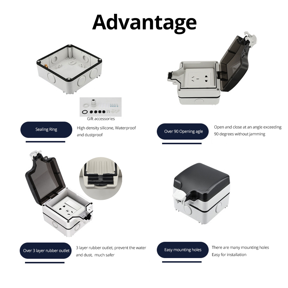 Wallpad IP66 Dustproof Waterpr - Outdoor Power Outlet のレビューと価格
