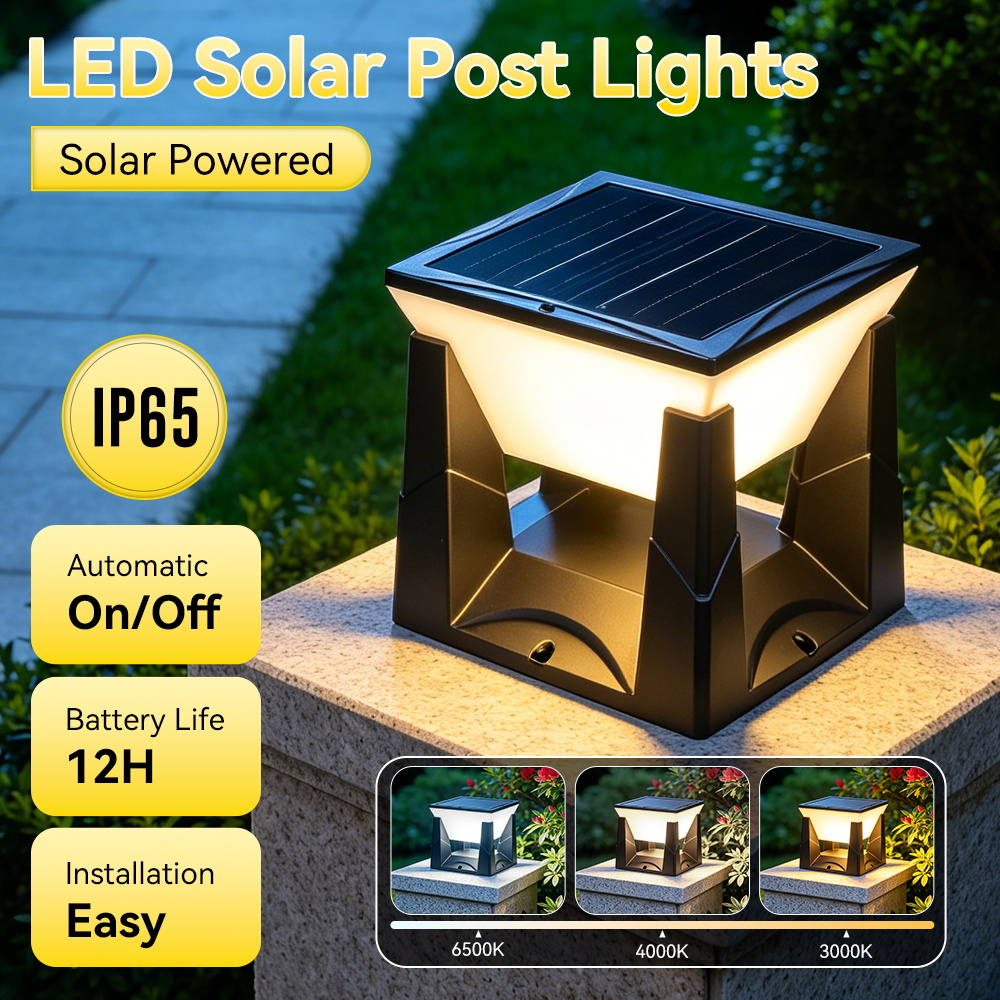 3-Color Solar Post Light IP65  - Outdoor Power Post のレビューと価格