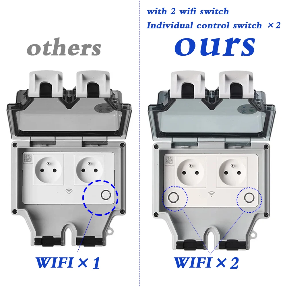 Tuya Waterproof Electrical Wal - Outdoor Power Outlet Wifi のレビューと価格