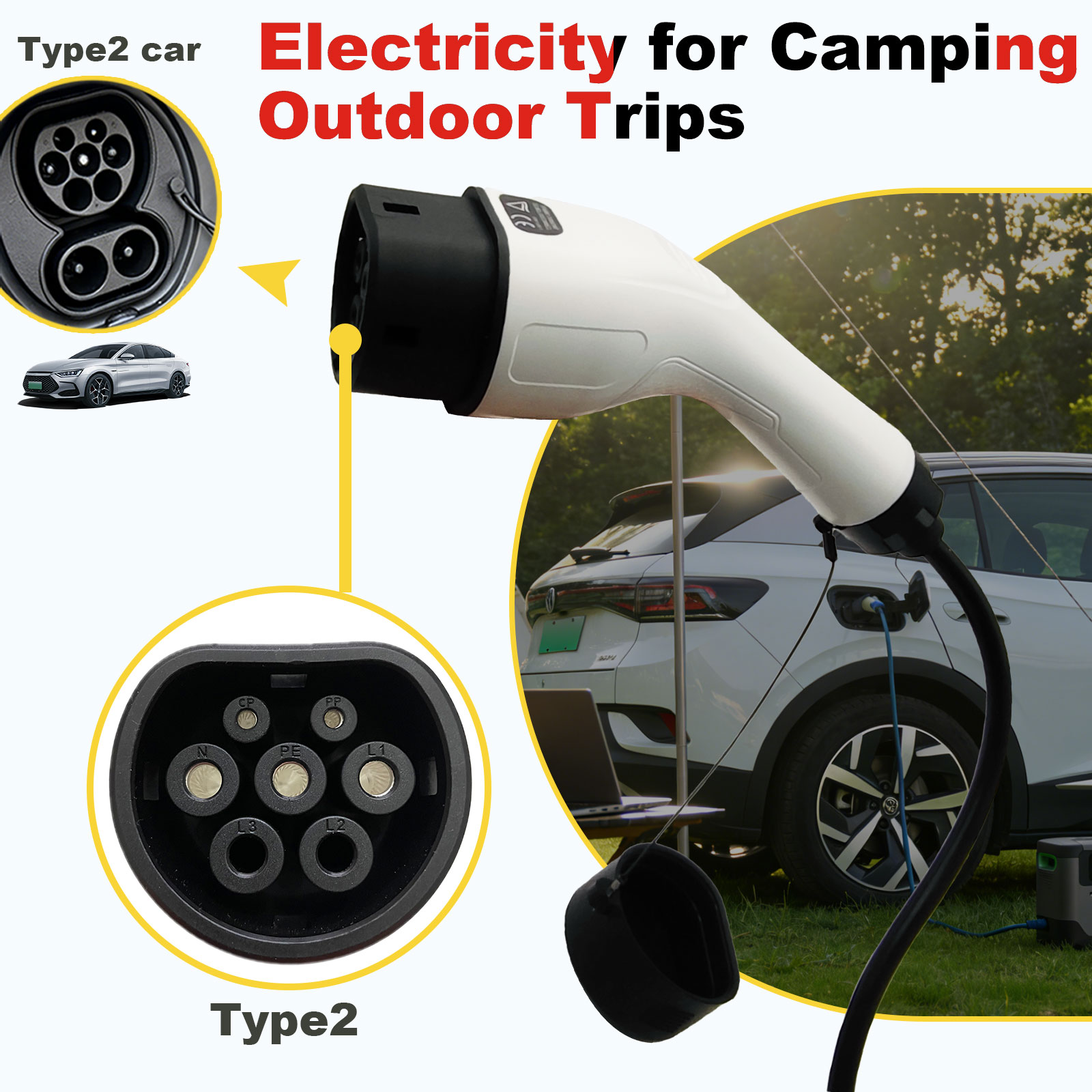 Type2 V2L Discharge Adapter 16 - Outdoor Power Outlet のレビューと価格