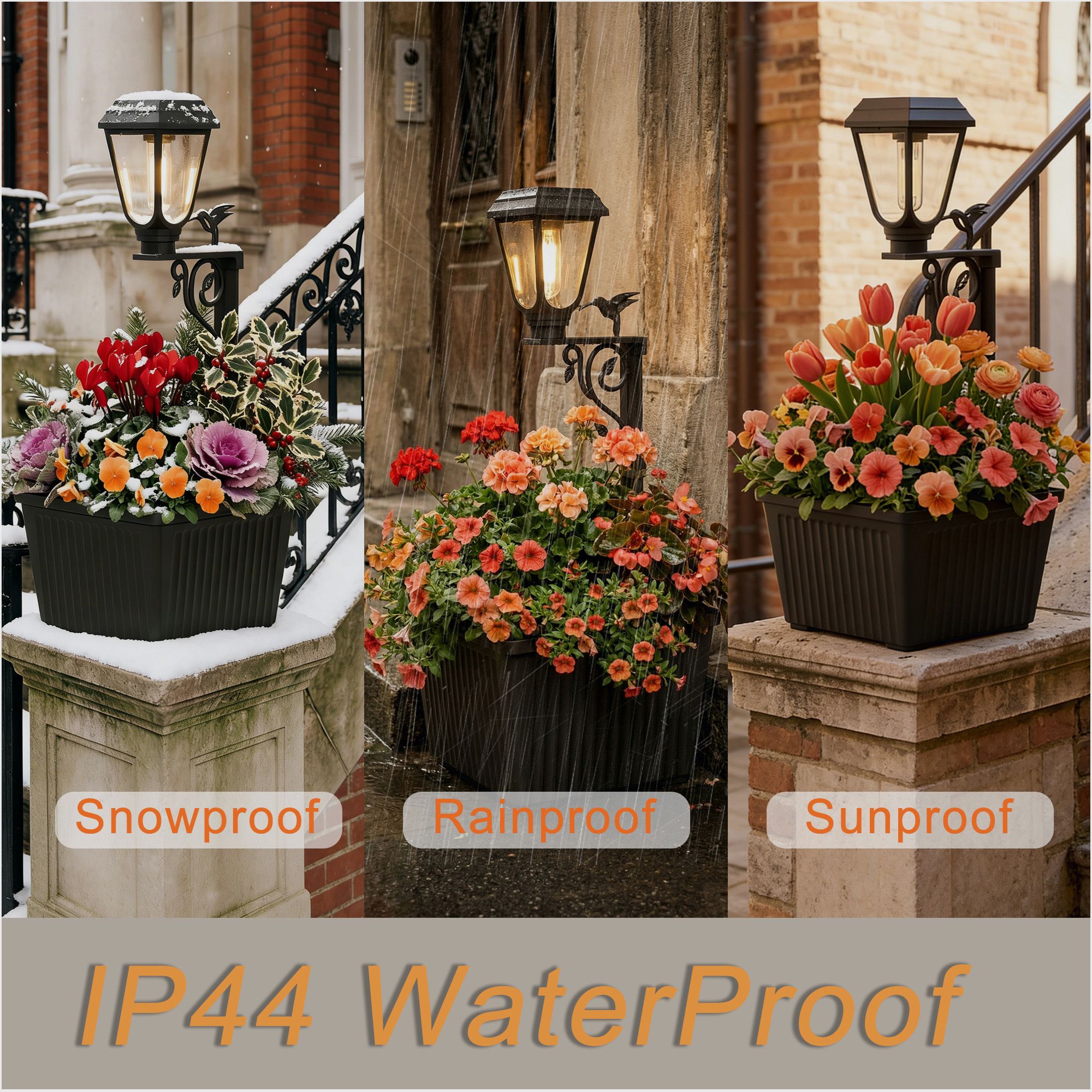 Solar-Powered Lamp Post with B - Outdoor Power Post のレビューと価格