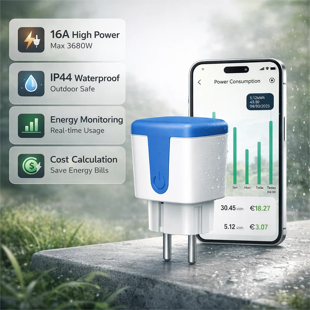 Upgraded WiFi EU Socket Smart  - Outdoor Power Outlet Wifi のレビューと価格