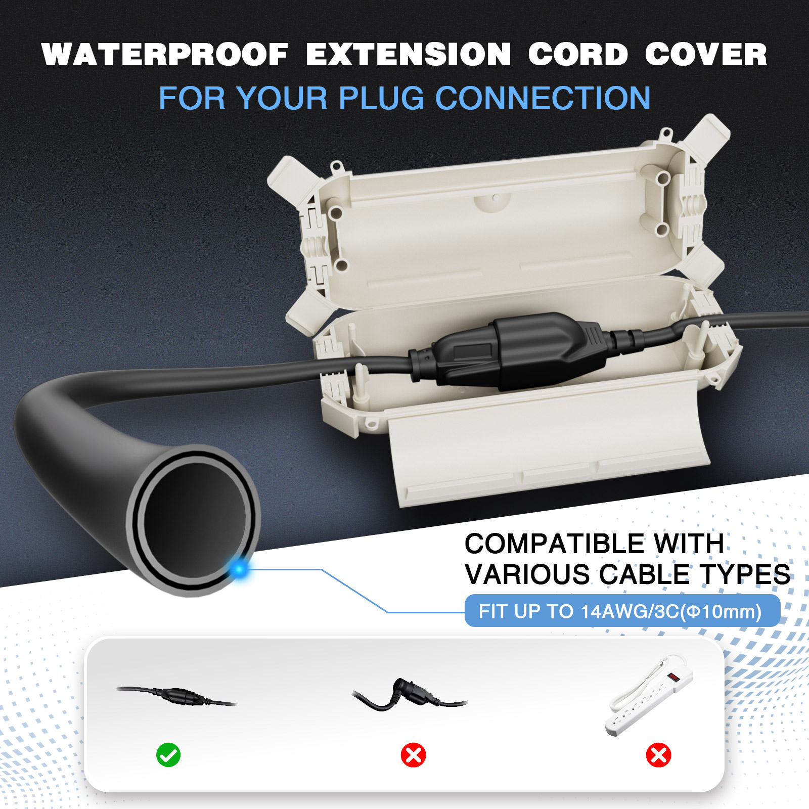 2 Pack Waterproof Outdoor Conn - Outdoor Power Outlet のレビューと価格