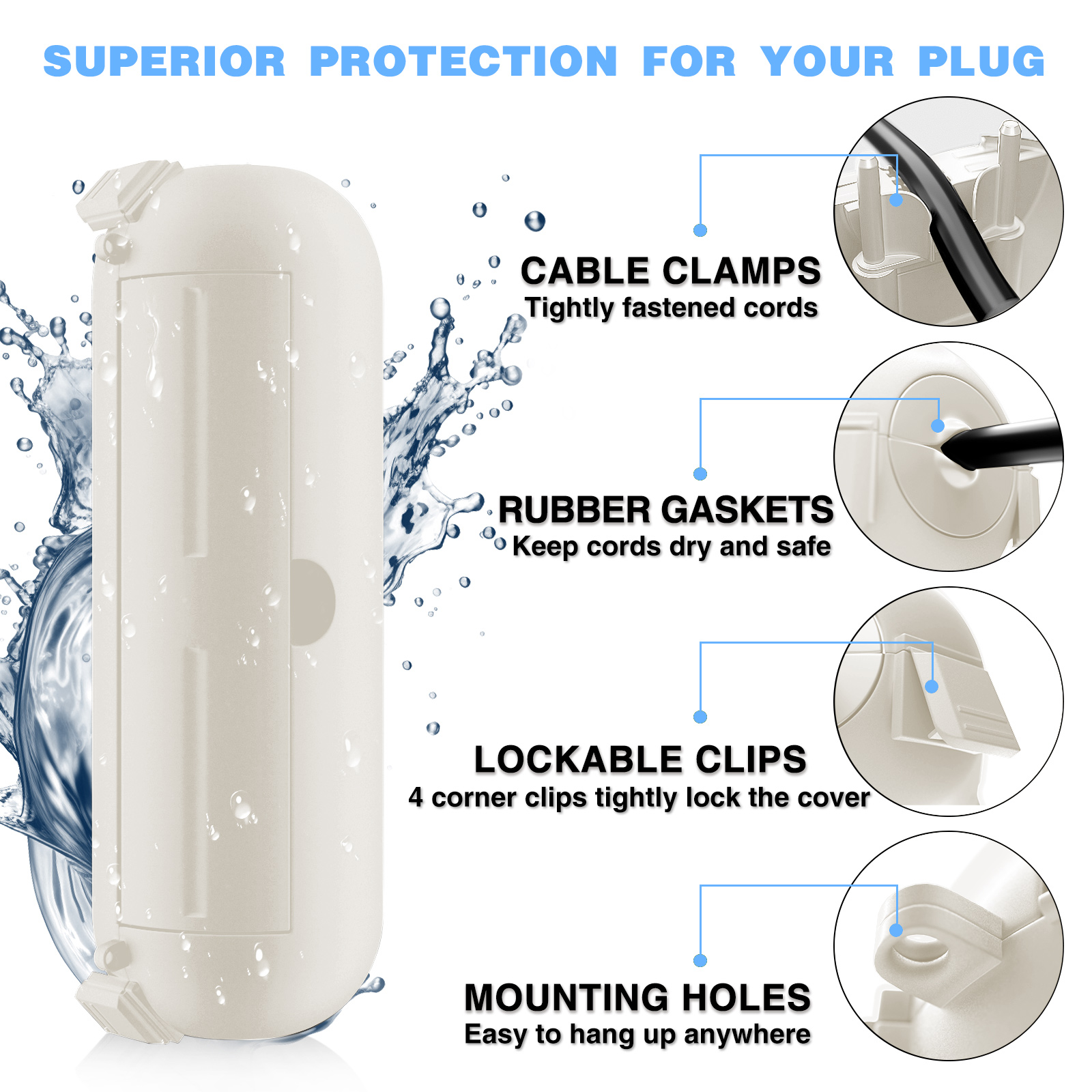 2 Pack Waterproof Outdoor Conn - Outdoor Power Outlet のレビューと価格