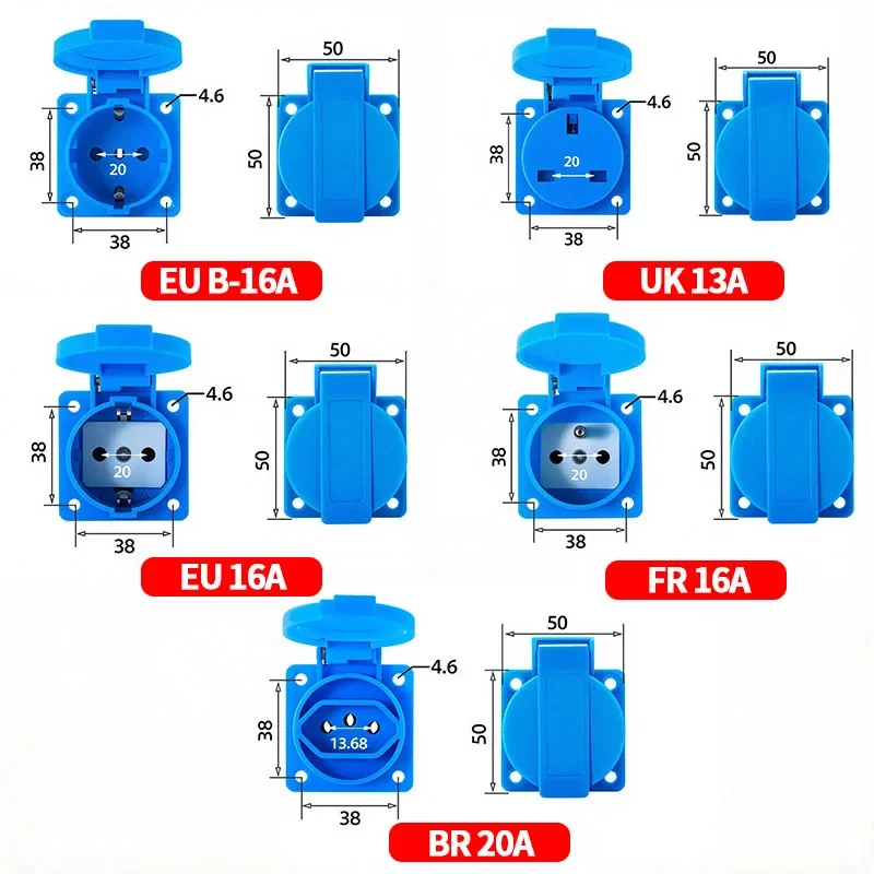 IP54 16A Waterproof Industrial - Outdoor Power Inlet Box のレビューと価格