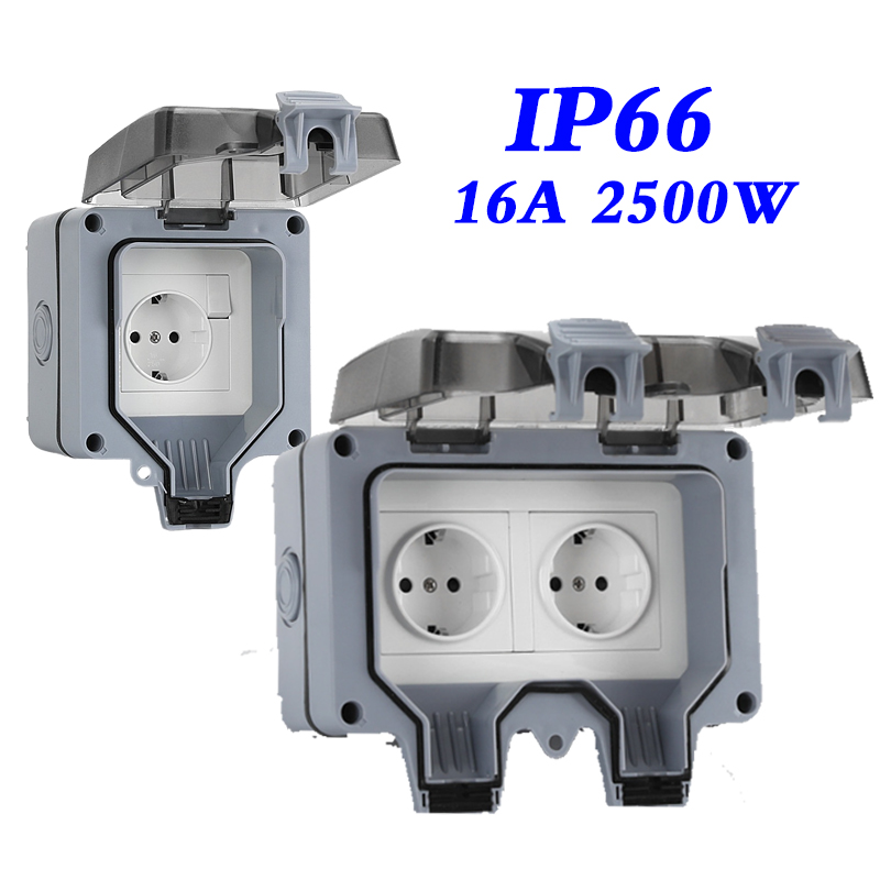 16A EU KR Outdoor Wall Waterpr - Outdoor Power Inlet Box のレビューと価格
