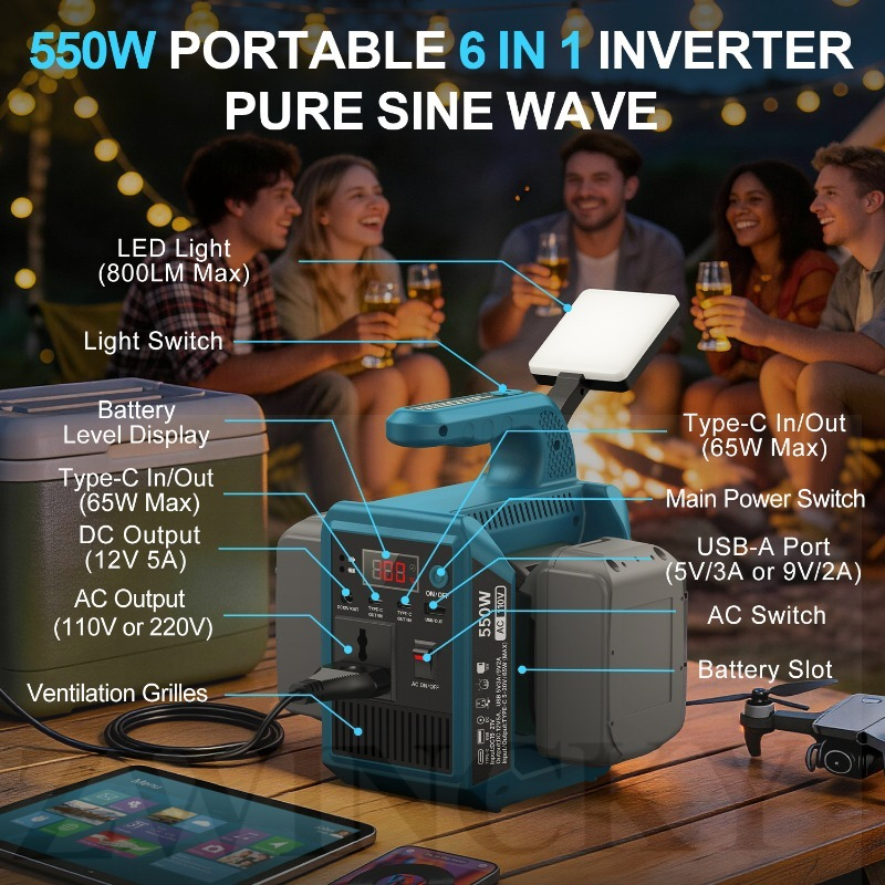 550w Portable Power SUPPLY INV - Outdoor Power Outlet のレビューと価格