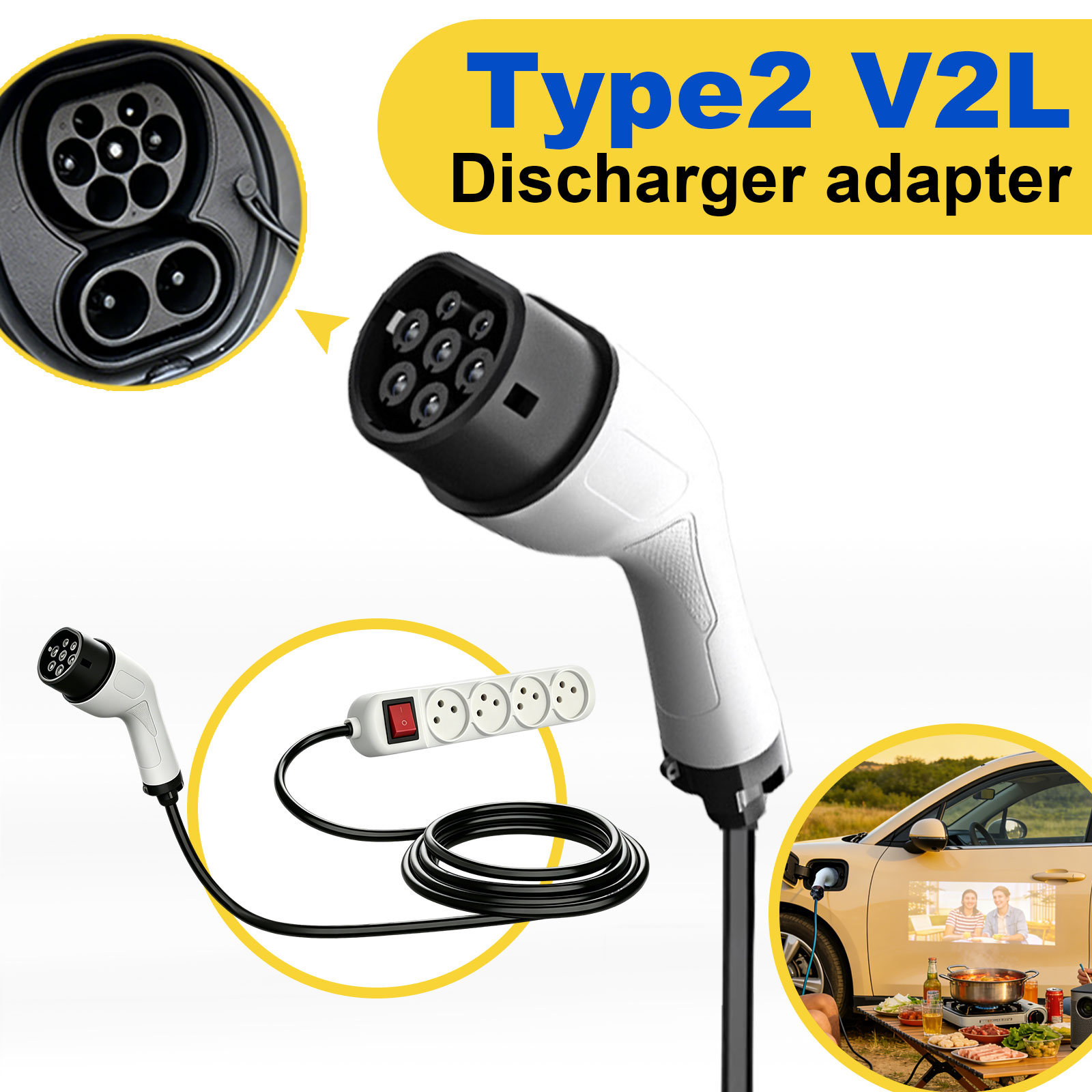 Type2 V2L Discharge Adapter Is - Outdoor Power Outlet のレビューと価格