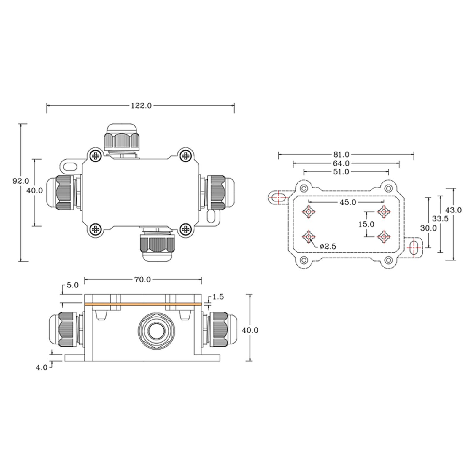 IP68 Waterproof Junction Box+1 - Outdoor Power Bar のレビューと価格