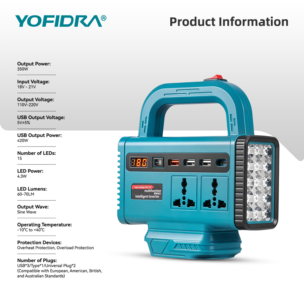 YOFIDRA 220V Portable Power In - Outdoor Power Outlet のレビューと価格