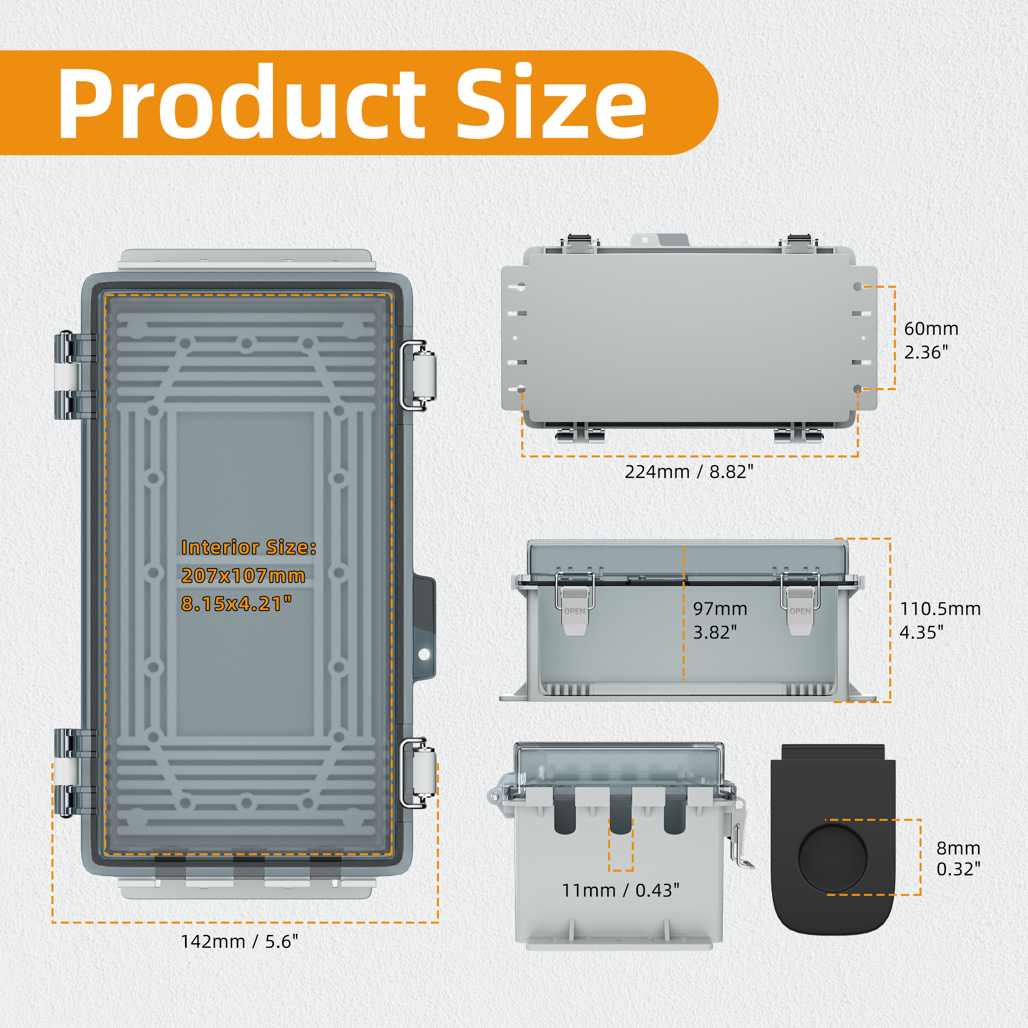 DaierTek 9x5x4.3“ Outdoor Exte - Outdoor Power Outlet のレビューと価格