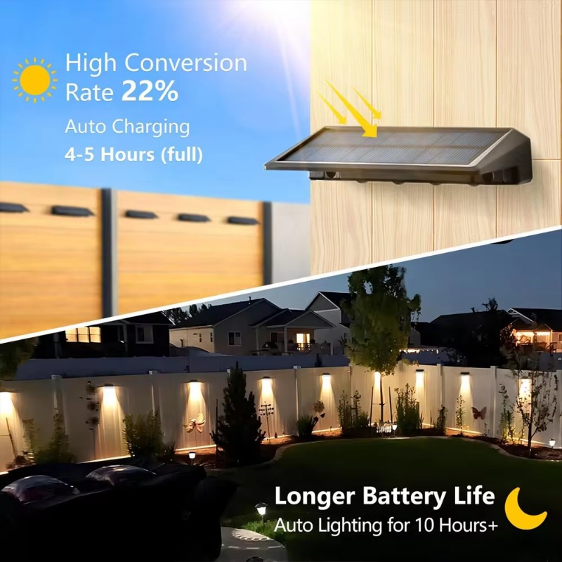 1-4pcs Solar Wall Light Outdoo - Outdoor Power Post のレビューと価格