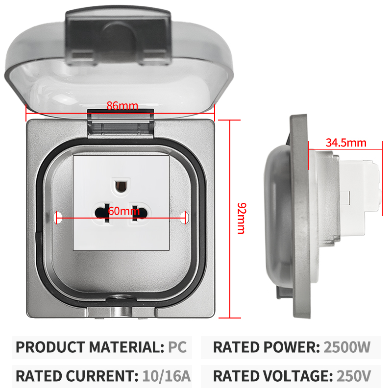 IP65 Waterproof Outdoor Socket - Outdoor Power Outlet のレビューと価格